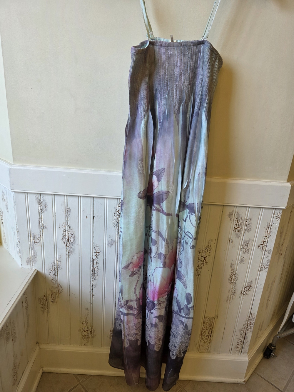 Dillards Floral Ombre Strap Maxi Dress - Pastel Purple